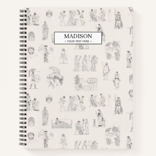 Ancient Greece Classical Greek History Pattern Notebook