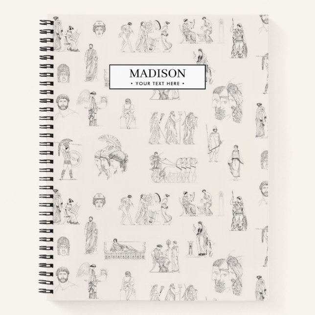 Ancient Greece Classical Greek History Pattern Notebook (Front)