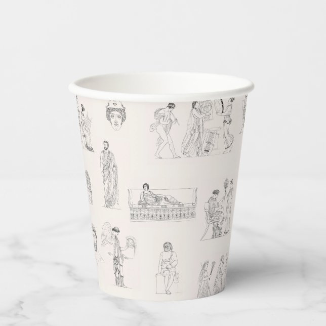 Ancient Greece Classical Greek History Pattern Paper Cups (Front)