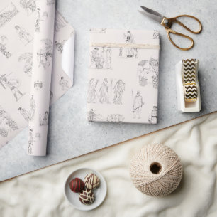 Ancient Greece Classical Greek History Pattern Wrapping Paper