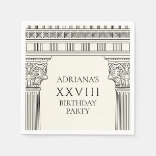 Ancient Greece or Rome Birthday with temple Napkin
