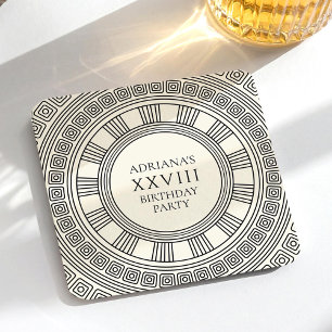Ancient Greece or Rome themed Birthday Party Square Paper Coaster