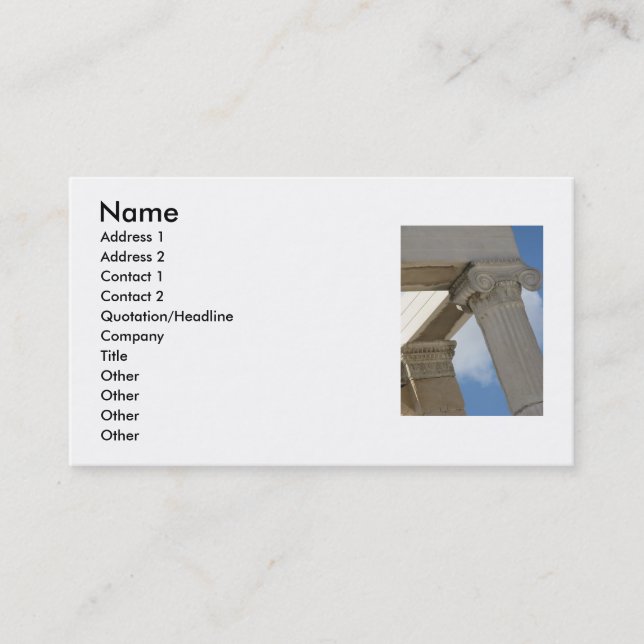 Ancient Greece - The Acropolis - Business Cards (Front)