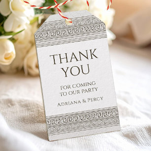 Ancient Greece themed party with stone columns Gift Tags