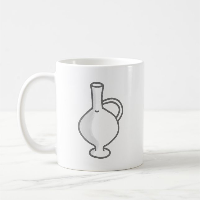Ancient Greek Ceramic Amphora Pottery Coffee Mug (Left)