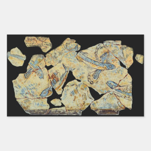 ancient greek fish painting fresco art mural resto sticker