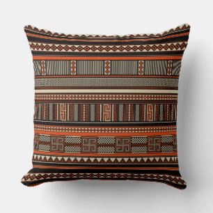 Ancient Greek Geometrical Pattern Throw Pillow