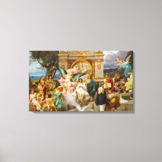 Ancient Greek Gods & Goddesses on Mount Parnassus Canvas Print (Front)