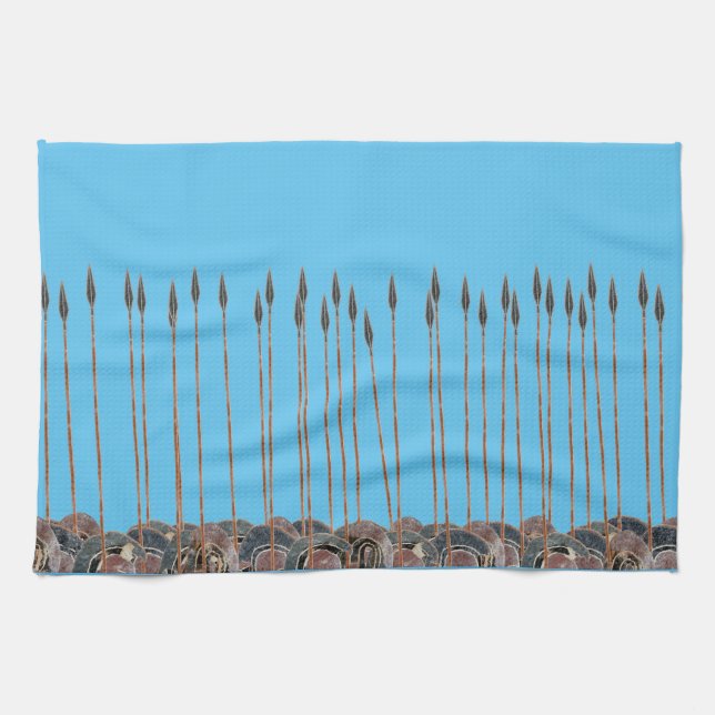 Ancient Greek Hoplites going to battle Kitchen Towel (Horizontal)
