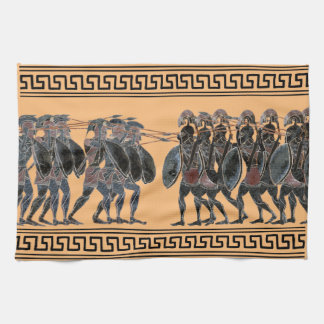Ancient Greek hoplites in battle Kitchen Towel