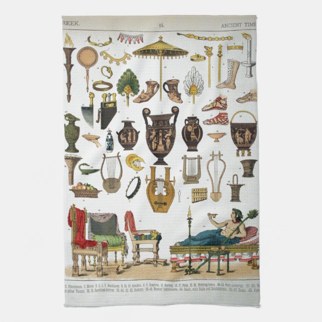Ancient Greek Kitchen Towel (Vertical)