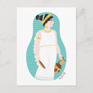 Ancient Greek Matryoshka Postcard