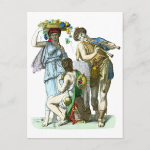 Ancient Greek Musicians and Country Folk Postcard