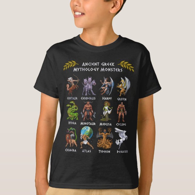 Ancient Greek Mythology Monsters T-Shirt (Front)