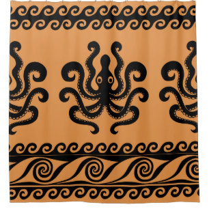 Ancient Greek octopus, wave pattern