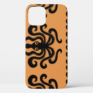Ancient Greek octopus, wave pattern iPhone 12 Case
