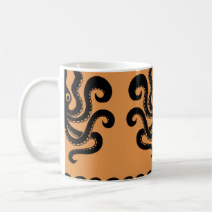 Ancient Greek octopus, wave pattern Coffee Mug
