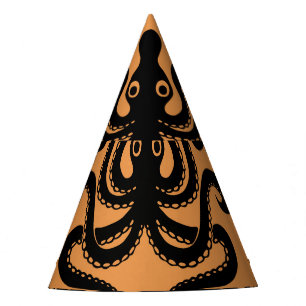 Ancient Greek octopus, wave pattern Party Hat