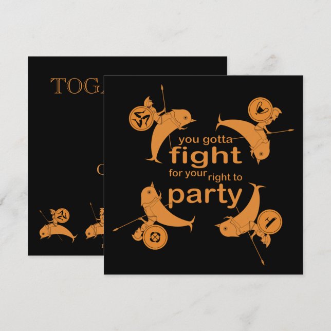 Ancient Greek Party (Symposium) Invitation (Front/Back)
