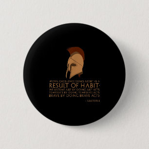 Ancient Greek Philosophy - Result Of Habit - Arist 2 Inch Round Button