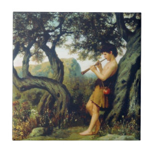 Ancient Greek Shepherd Boy Playing Music Tile