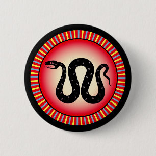Ancient Greek Shields: Snake (Fire) 2 Inch Round Button