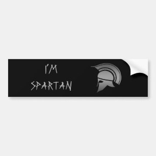 Ancient Greek Spartan Helmet Bumper Sticker