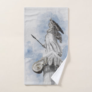 Ancient greek statue Athena Bath Towel Set