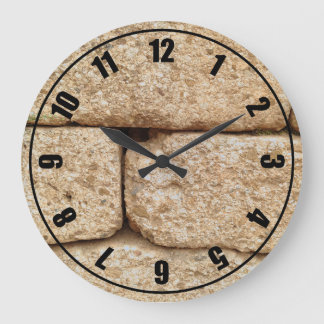 Ancient Greek Stones Large Clock