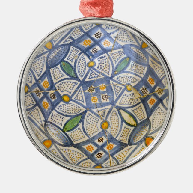 ancient greek symbol ceramic ethnic motif clay myt metal ornament (Front)