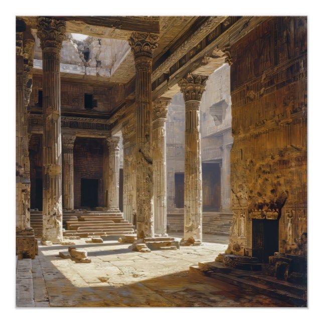 Ancient Greek Temple Ruins Poster (Front)