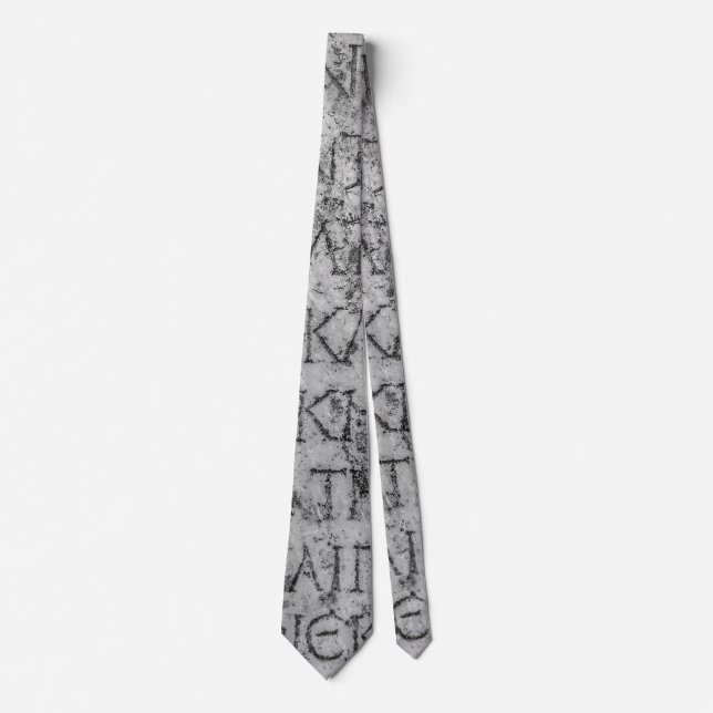 Ancient Greek Typography Photo Tie (Front)