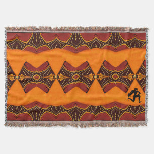 Ancient Greek Warrior Styled Cotton Throw Blanket