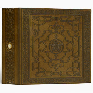 Ancient Grimoire Embossed Leather Book of Shadows Binder