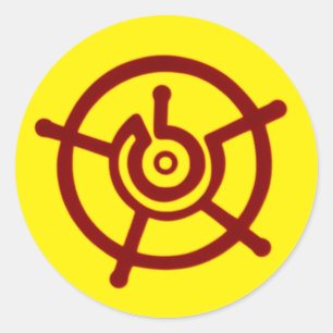 Ancient Halo Symbol Classic Round Sticker