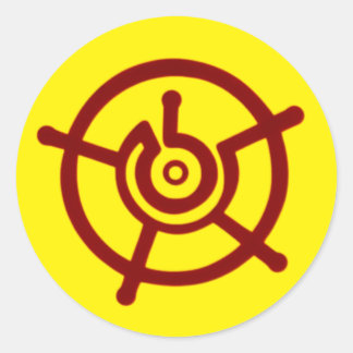 Ancient Halo Symbol Classic Round Sticker