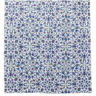 Ancient Handmade Turkish Floral Tiles Pattern