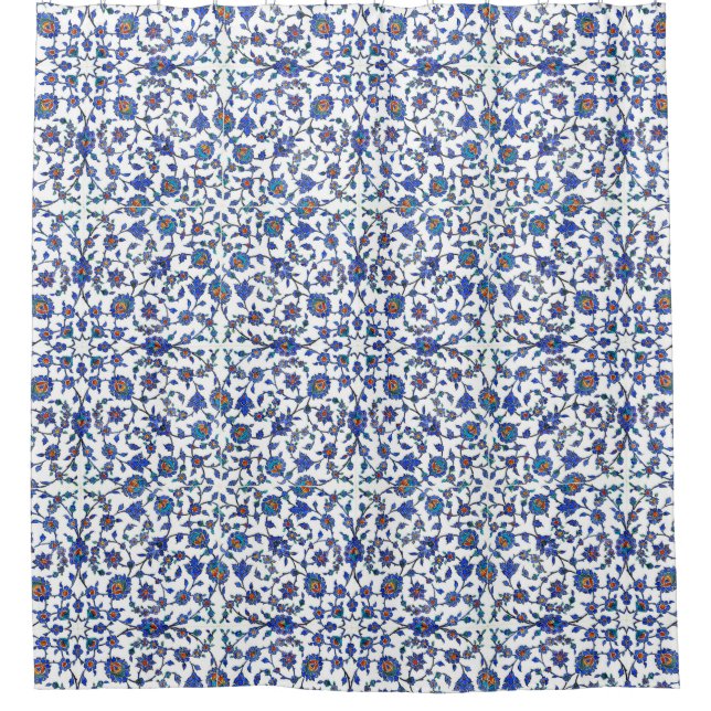 Ancient Handmade Turkish Floral Tiles Pattern (Front)