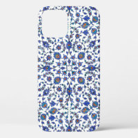 Ancient Handmade Turkish Floral Tiles Pattern