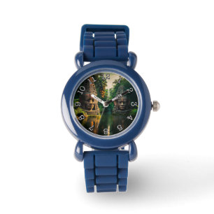 Ancient Heads - Bezel with Black Numbers Watch