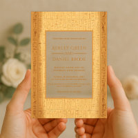 Ancient Hieroglyphic Motifs Egyptian Wedding