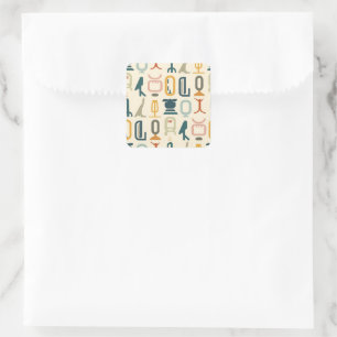 Ancient Hieroglyphic Premium Sticker Pattern