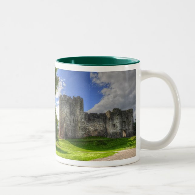 Ancient Historic Sites, Castle Ruins of Britain Two-Tone Coffee Mug (Right)
