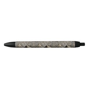 Ancient Historical Symbols Tattoo Style Black Ink Pen