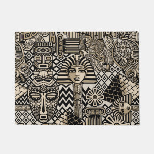 Ancient Historical Symbols Tattoo Style Doormat