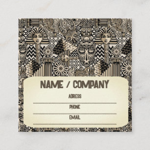 Ancient Historical Symbols Tattoo Style Square Business Card