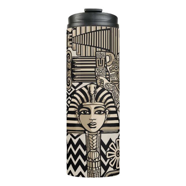 Ancient Historical Symbols Tattoo Style Thermal Tumbler (Front)