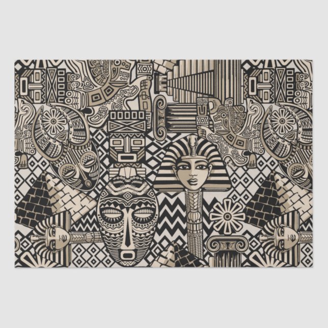 Ancient Historical Symbols Tattoo Style Tissue Paper (Front)