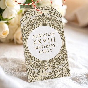 Ancient History Birthday Party theme Gift Tags