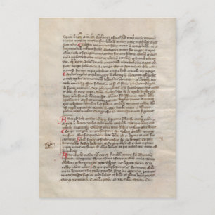 Ancient History Chronicle Medieval Manuscript Postcard